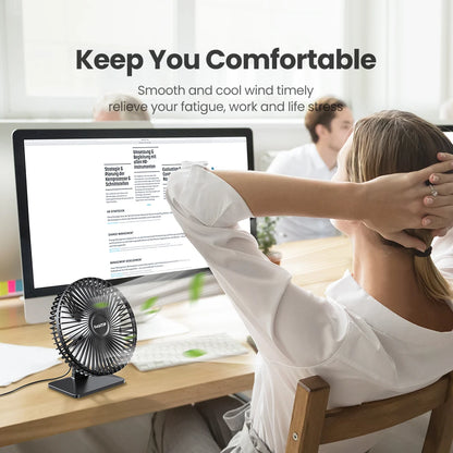 BreezeTop Quiet Desk Fan
