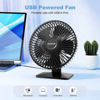 BreezeTop Quiet Desk Fan